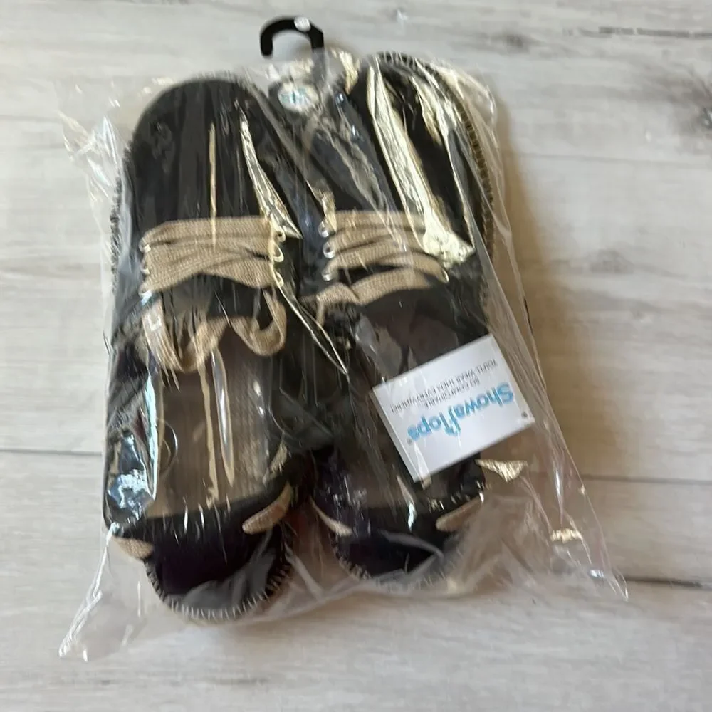 Showaflops Boat Shoes (Black/Natural) 9/10 NWT in packaging‎